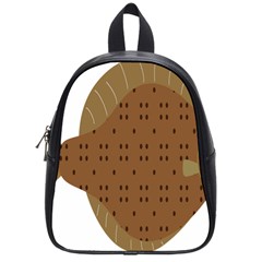 Illustrain Animals Reef Fish Sea Beach Water Seaword Brown Polka School Bags (small)  by Mariart