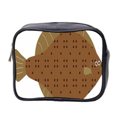 Illustrain Animals Reef Fish Sea Beach Water Seaword Brown Polka Mini Toiletries Bag 2-side by Mariart