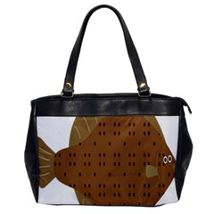 Illustrain Animals Reef Fish Sea Beach Water Seaword Brown Polka Office Handbags by Mariart