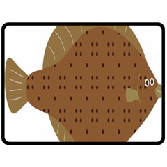 Illustrain Animals Reef Fish Sea Beach Water Seaword Brown Polka Fleece Blanket (large)  by Mariart