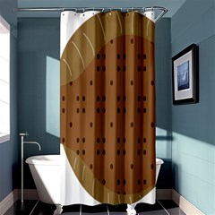 Illustrain Animals Reef Fish Sea Beach Water Seaword Brown Polka Shower Curtain 36  X 72  (stall)  by Mariart