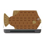 Illustrain Animals Reef Fish Sea Beach Water Seaword Brown Polka Memory Card Reader with CF Front