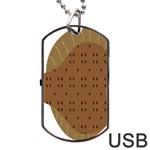 Illustrain Animals Reef Fish Sea Beach Water Seaword Brown Polka Dog Tag USB Flash (Two Sides) Front