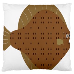 Illustrain Animals Reef Fish Sea Beach Water Seaword Brown Polka Large Cushion Case (one Side) by Mariart