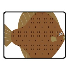 Illustrain Animals Reef Fish Sea Beach Water Seaword Brown Polka Double Sided Fleece Blanket (small)  by Mariart