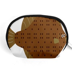 Illustrain Animals Reef Fish Sea Beach Water Seaword Brown Polka Accessory Pouches (medium)  by Mariart