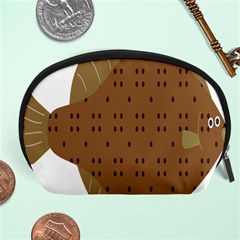 Illustrain Animals Reef Fish Sea Beach Water Seaword Brown Polka Accessory Pouches (large)  by Mariart