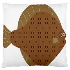 Illustrain Animals Reef Fish Sea Beach Water Seaword Brown Polka Standard Flano Cushion Case (one Side) by Mariart