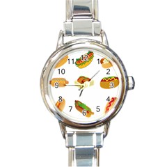 Hot Dog Buns Sauce Bread Round Italian Charm Watch by Mariart