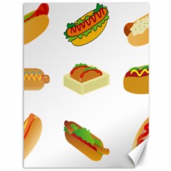 Hot Dog Buns Sauce Bread Canvas 36  X 48   by Mariart