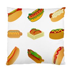 Hot Dog Buns Sauce Bread Standard Cushion Case (two Sides) by Mariart