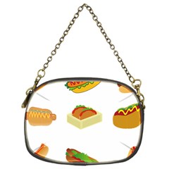 Hot Dog Buns Sauce Bread Chain Purses (two Sides)  by Mariart