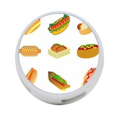 Hot Dog Buns Sauce Bread 4-port Usb Hub (two Sides)  by Mariart