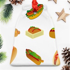 Hot Dog Buns Sauce Bread Ornament (bell) by Mariart