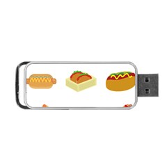 Hot Dog Buns Sauce Bread Portable Usb Flash (one Side) by Mariart