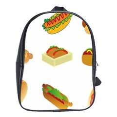 Hot Dog Buns Sauce Bread School Bags (xl)  by Mariart