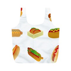 Hot Dog Buns Sauce Bread Full Print Recycle Bags (m)  by Mariart