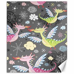 Dragonfly Animals Dragom Monster Fair Cloud Circle Polka Canvas 20  X 24   by Mariart