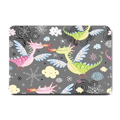 Dragonfly Animals Dragom Monster Fair Cloud Circle Polka Small Doormat  by Mariart