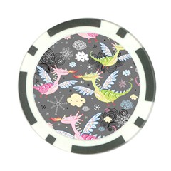 Dragonfly Animals Dragom Monster Fair Cloud Circle Polka Poker Chip Card Guard by Mariart