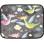 Dragonfly Animals Dragom Monster Fair Cloud Circle Polka Fleece Blanket (Mini) 35 x27  Blanket