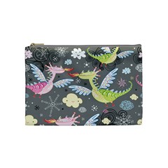 Dragonfly Animals Dragom Monster Fair Cloud Circle Polka Cosmetic Bag (medium)  by Mariart