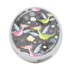 Dragonfly Animals Dragom Monster Fair Cloud Circle Polka 4-port Usb Hub (two Sides) 