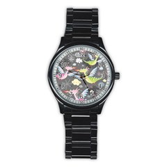 Dragonfly Animals Dragom Monster Fair Cloud Circle Polka Stainless Steel Round Watch by Mariart