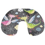 Dragonfly Animals Dragom Monster Fair Cloud Circle Polka Travel Neck Pillows Front