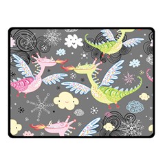 Dragonfly Animals Dragom Monster Fair Cloud Circle Polka Double Sided Fleece Blanket (small)  by Mariart