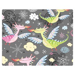 Dragonfly Animals Dragom Monster Fair Cloud Circle Polka Double Sided Flano Blanket (medium) 