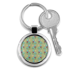 Ice Skates Background Christmas Key Chains (round)  by Mariart