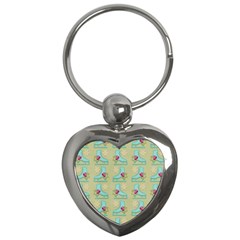 Ice Skates Background Christmas Key Chains (heart)  by Mariart