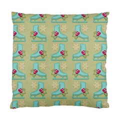 Ice Skates Background Christmas Standard Cushion Case (two Sides) by Mariart