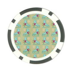 Ice Skates Background Christmas Poker Chip Card Guard (10 Pack) by Mariart