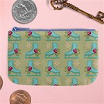 Ice Skates Background Christmas Large Coin Purse Front