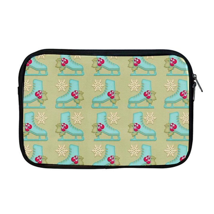 Ice Skates Background Christmas Apple MacBook Pro 17  Zipper Case