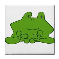 Illustrain Frog Animals Green Face Smile Tile Coasters by Mariart