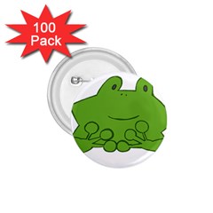 Illustrain Frog Animals Green Face Smile 1 75  Buttons (100 Pack) 