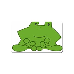 Illustrain Frog Animals Green Face Smile Magnet (name Card) by Mariart