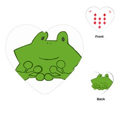 Illustrain Frog Animals Green Face Smile Playing Cards (heart)  by Mariart