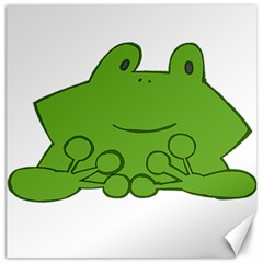 Illustrain Frog Animals Green Face Smile Canvas 12  X 12  