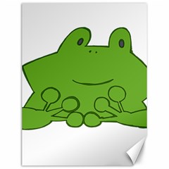 Illustrain Frog Animals Green Face Smile Canvas 12  X 16  