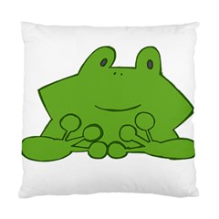 Illustrain Frog Animals Green Face Smile Standard Cushion Case (one Side) by Mariart