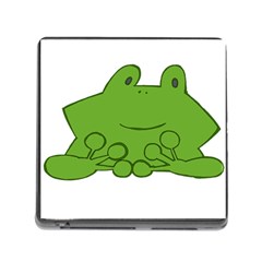 Illustrain Frog Animals Green Face Smile Memory Card Reader (square) by Mariart