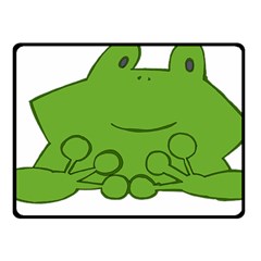 Illustrain Frog Animals Green Face Smile Fleece Blanket (small) by Mariart