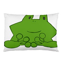 Illustrain Frog Animals Green Face Smile Pillow Case (two Sides) by Mariart