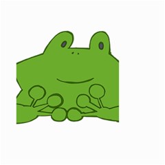 Illustrain Frog Animals Green Face Smile Small Garden Flag (two Sides) by Mariart