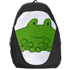 Illustrain Frog Animals Green Face Smile Backpack Bag by Mariart