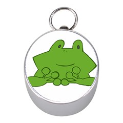 Illustrain Frog Animals Green Face Smile Mini Silver Compasses